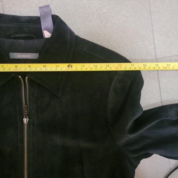 Liz Claiborne Black Suede Coat Size Large - Picture 7 of 9
